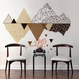 Wall Decal Nursery Wall Sticker, Mountain Decals, Mountains Modern Home Decor Art - Geometrical Mountain - thumbnail 2
