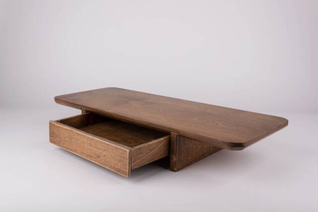 Wooden Monitor Stand With Drawer, Desk Shelf, Computer Riser, Home Office Accessories, Workspace Organization - image 1