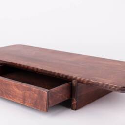 Wooden Monitor Stand With Drawer, Desk Shelf, Computer Riser, Home Office Accessories, Workspace Organization - thumbnail 3