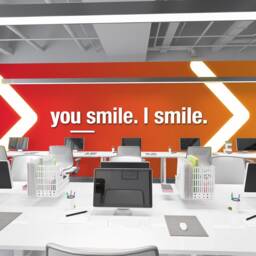 You Smile I Smile, Office, 3D, Typography, Wall, Art, Decor, PVC, Inspirational, Motivational, Work, Sucess, Decals, Stickers - Skuusis - thumbnail 1