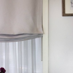 Gray Linen Relaxed Roman Shade, Modern Blackout Window Treatment, Cl1010 - thumbnail 3