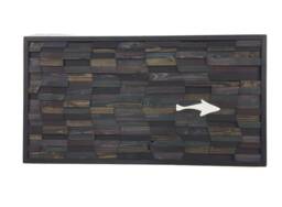 "Wood Wall Art - ""Lone Shark"" Modern Wooden Sculpture - 37""x20" - thumbnail 1