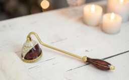 Elegant Metal Candle Snuffer - Flower Designs, 16cm
