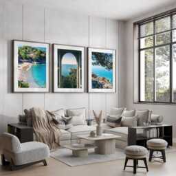 Greece Wall Art, Mamma Mia Movie Inspired Prints, Abba Merchandise, Mykonos Santorini, Skopelos Travel Prints, Hotel Bella Donna Prints - thumbnail 2
