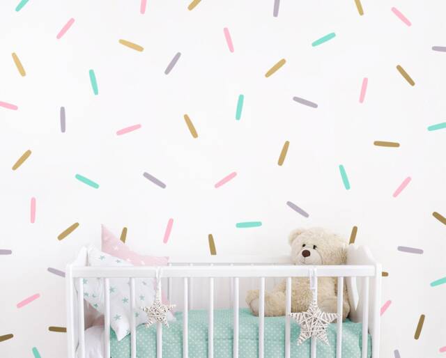 Sprinkle Wall Decals - Confetti Decal Set, Vinyl Decals, Stickers, Nursery Modern Kids Room - image 1