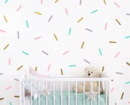 Sprinkle Wall Decals - Confetti Decal Set, Vinyl Decals, Stickers, Nursery Modern Kids Room - thumbnail 1