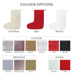 Personalised Christmas Stockings, Extra Large Stocking For Family, Santa Sack, Eve, White Stocking, Red - thumbnail 4