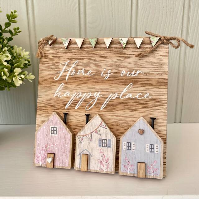 Home Is Our Happy Place House Plaque Ornament - image 1
