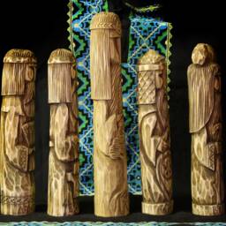 Hand Carved Wooden Slavic Gods Svarog, Rod, Veles, Perun, Dajdbog - thumbnail 2