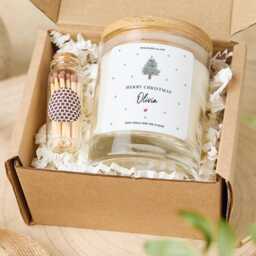 Personalised Christmas Candle Gift For Her Colleague Friend Custom Keepsake Present Friends Family Or Loved Ones Xmas Soy Wax - thumbnail 1