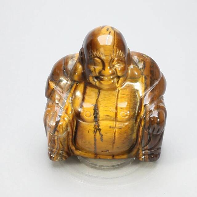 Superior Tiger Eye Carved Buddha Statue ~51mm - Cbv149