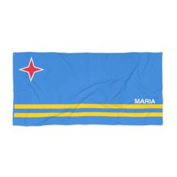 Aruba Beach Towel, Aruba Flag Tovel, Of Aruba, Beach Country Gift, Tovel - thumbnail 3