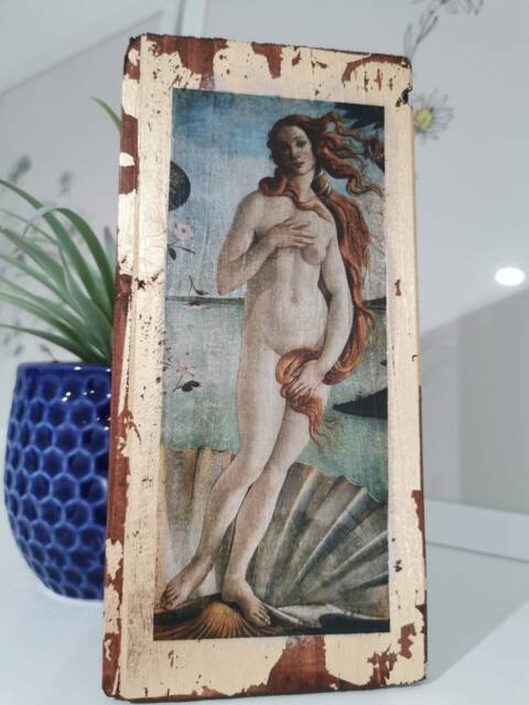 Birth Of Venus Wood Wall Art Renaissance Gold Gilding - image 1