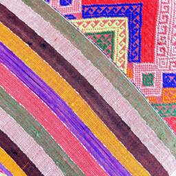 Vintage Embroidered Silk Textile Ethnic Piece Of Tradition Costume Pillow Cover - thumbnail 3