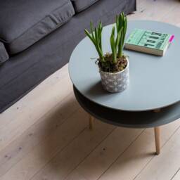 Round Coffee Table With Shelf Diameter 70cm Ufo Various Colors - thumbnail 3