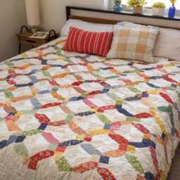 Dancing Ribbons Quilt Pattern - Modern Scrap Throw - PDF Download - thumbnail 1