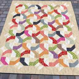 Dancing Ribbons Quilt Pattern - Modern Scrap Throw - PDF Download - thumbnail 2