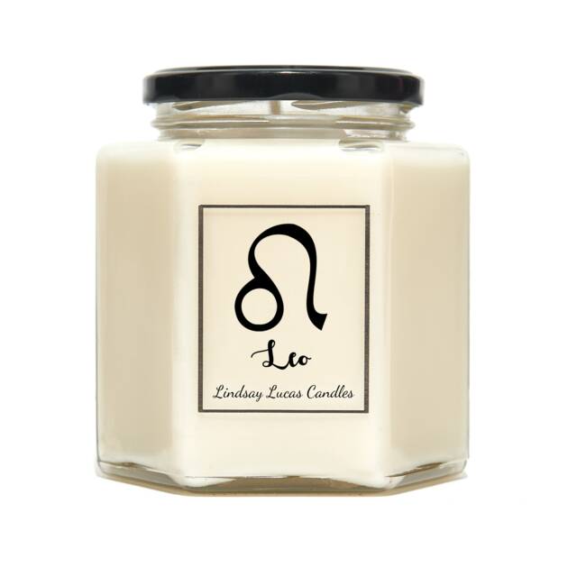 Leo Horoscope Scented Candle, Zodiac Constellation Astrology Gift, Star Sign Birthday Candles Astronomy - image 1