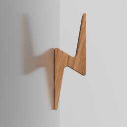Modern Wooden Toilet Paper Holder Lightning Bolt Bathroom Decor - thumbnail 3