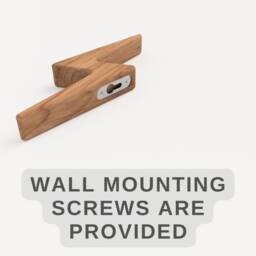 Modern Wooden Toilet Paper Holder Lightning Bolt Bathroom Decor - thumbnail 4