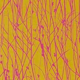 Harlequin Fabrics Grasses, Yellow Turmeric & Magenta Pink Silk Dupion Cushion Cover, Throw Pillow Cover - thumbnail 2