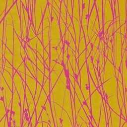 Harlequin Fabrics Grasses, Yellow Turmeric & Magenta Pink Silk Dupion Cushion Cover, Throw Pillow Cover - thumbnail 2