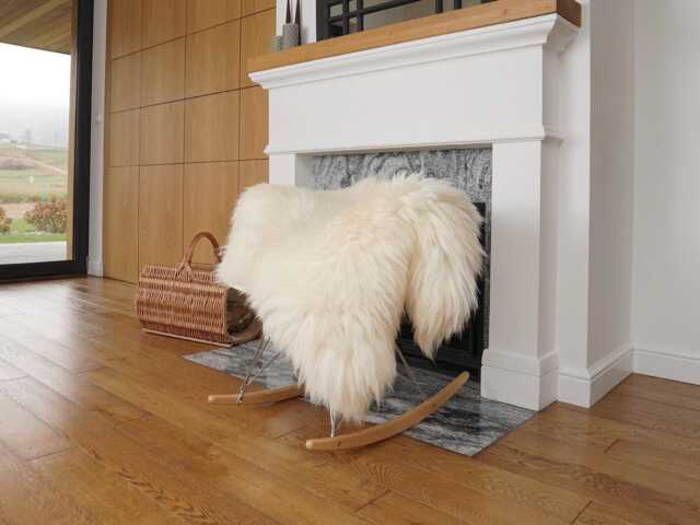 "xxl Sheepskin Rug, White Cream Genuine Leather, Comfy Cozy Throw - 48""x 28" - image 1