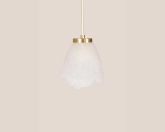 Lilijana Vintage Pendant Light Mcm Hanging Handcrafted Glass Lamp Retro Ceiling Fixture Yugoslavia Gold Brass - image 1