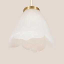 Lilijana Vintage Pendant Light Mcm Hanging Handcrafted Glass Lamp Retro Ceiling Fixture Yugoslavia Gold Brass - thumbnail 3