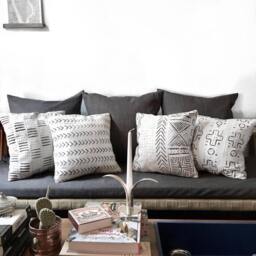 "African Mudcloth Pillow Cover - " - thumbnail 3