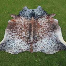 Cowhide Rugs-Real Rug Brown & White-Luxury Cow Skin Rug-Large Rug-Brazilian Area Rug-Genuine Tricolor - thumbnail 3