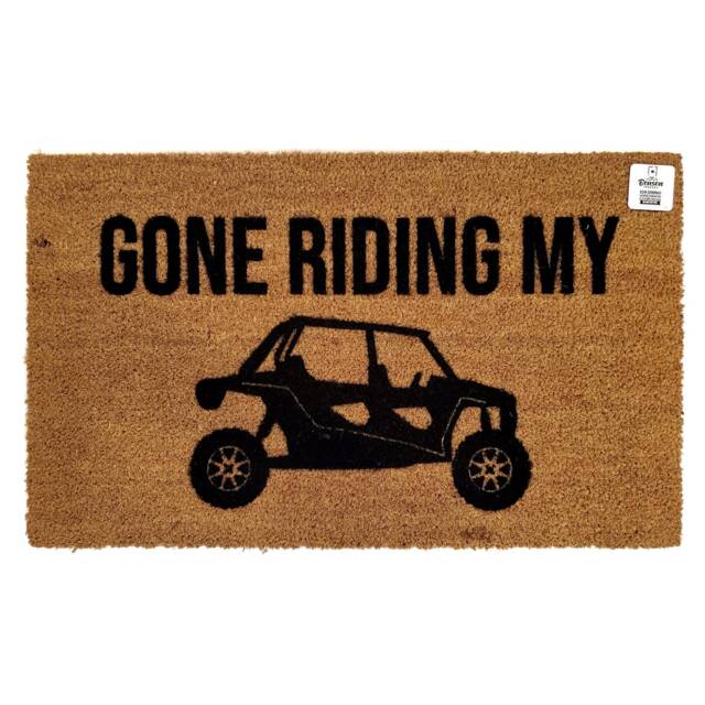 Gone Riding My Rzr Doormat - Utv Welcome Mat Funny Off-Road Rug Razor Entry For Lovers Silhouette Outdoor Gift - image 1