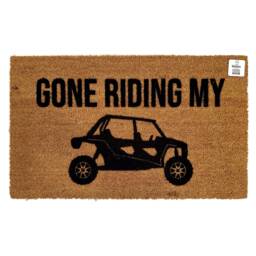 Gone Riding My Rzr Doormat - Utv Welcome Mat Funny Off-Road Rug Razor Entry For Lovers Silhouette Outdoor Gift