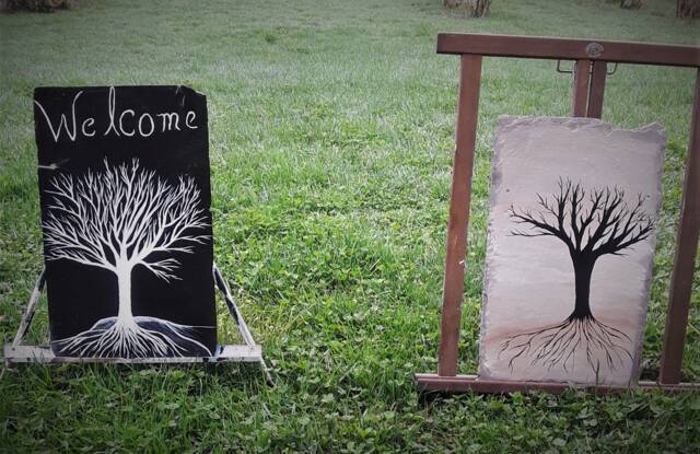 Hand Painted Roof Slate - image 1
