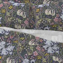 Victorian Floral Sheets - Golden Lily By Peacoquettedesigns Botanical William Morris Garden Cotton Sateen Sheet Set Bedding Spoonflower - thumbnail 3