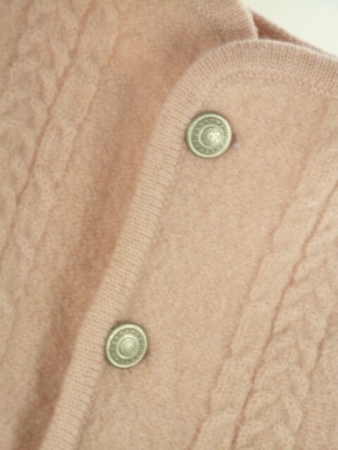 Christmas Stocking Boiled Wool Felt Cable Knit Pastel Pink Studio Vest Ooak Faux Silver Buttons Recycled Repurposed Jacket Upcycled 929 - image 1