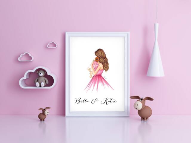 A Mother's Gift Print - Baby Shower Gifts - New Baby -Gifts For Mom Nursery Prints -Mother's Day By Melsy's Illustrations - image 1