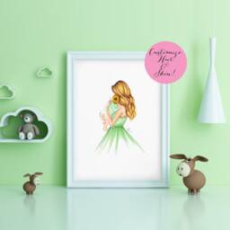 A Mother's Gift Print - Baby Shower Gifts - New Baby -Gifts For Mom Nursery Prints -Mother's Day By Melsy's Illustrations - thumbnail 2