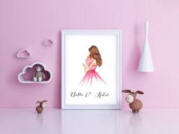 A Mother's Gift Print - Baby Shower Gifts - New Baby -Gifts For Mom Nursery Prints -Mother's Day By Melsy's Illustrations - thumbnail 1