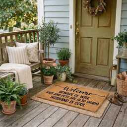 Funny Family Beware Of Wife & Shady Kids Doormat - Humorous Entryway Decor - thumbnail 2