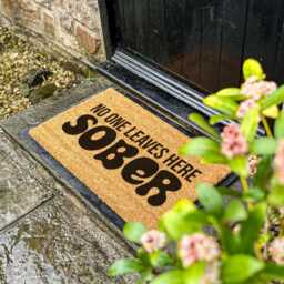 No One Leaves Here Sober, Housewarming Gift, Party Entryway Idea, Alcohol Lover Gifts, Welcome Home Decor, Couple Frat House - thumbnail 2