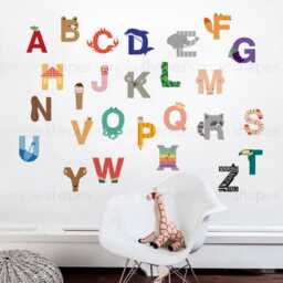 Alphabet Wall Decals Kids Abc Peel & Stick Stickers - thumbnail 1