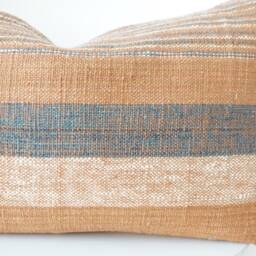 Brown Tribal Hemp Hand Woven Natural Dye Color Pillow Cover - thumbnail 2
