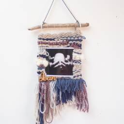 Handwoven Photo Frame Wall Art Driftwood Tapestry, 6x4 Picture - thumbnail 3