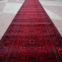 20 Ft, Long Runner Rug, 19.5 X 2.8 Extra Afghan Runner, High Quality Wool Handmade Turkoman Hallway Bokhara Oriental - thumbnail 3