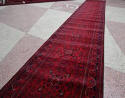 20 Ft, Long Runner Rug, 19.5 X 2.8 Extra Afghan Runner, High Quality Wool Handmade Turkoman Hallway Bokhara Oriental - thumbnail 1