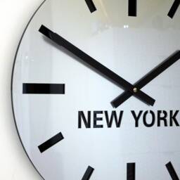 Personalised Round Swiss Acrylic Time Zone Wall Clock - thumbnail 4