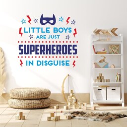 Superhero Wall Decal, Room Decor, Stickers, Art For Kids, Playroom Decals, Decor - thumbnail 1