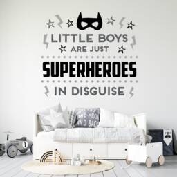 Superhero Wall Decal, Room Decor, Stickers, Art For Kids, Playroom Decals, Decor - thumbnail 2