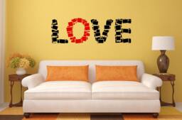 Love Word Art Wall Graphic Decal Sticker Vinyl Mural Leaving Bedroom Room Home Decor Free Shipping L232 - thumbnail 1